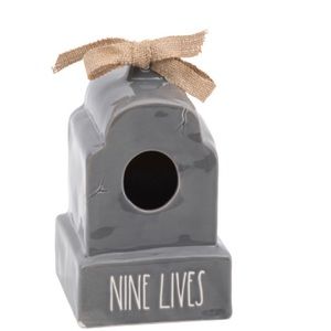 Rae Dunn tombstone bird house